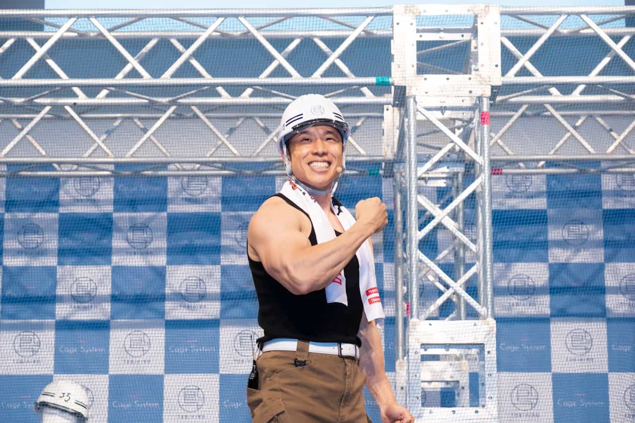 株式会社TOBIHIRO「Cage System」応援隊長発表会でのなかやまきんに君さん